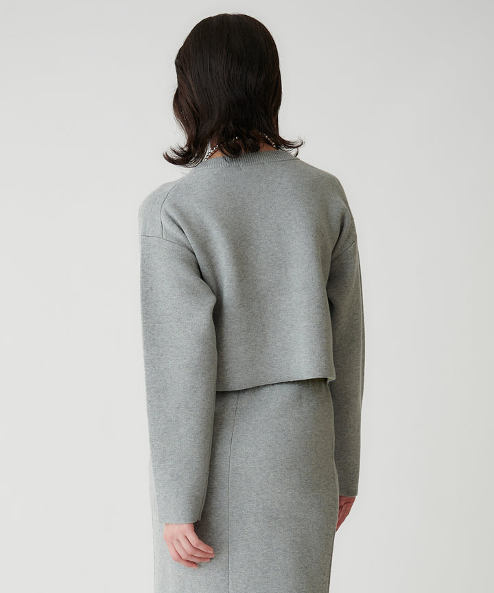 接結ニットダブルポケットカーディガン