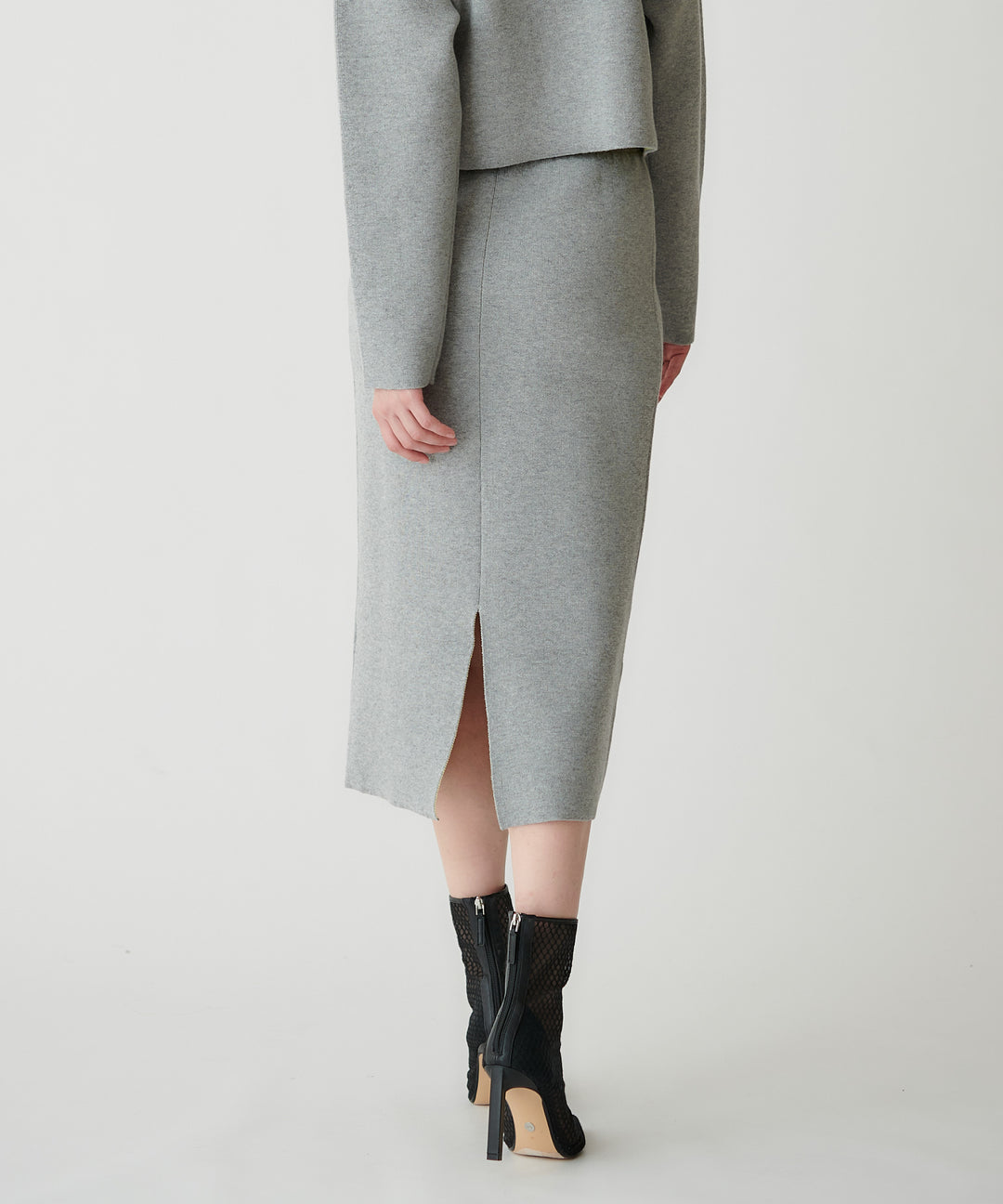 接結ニットミニマル タイトスカート