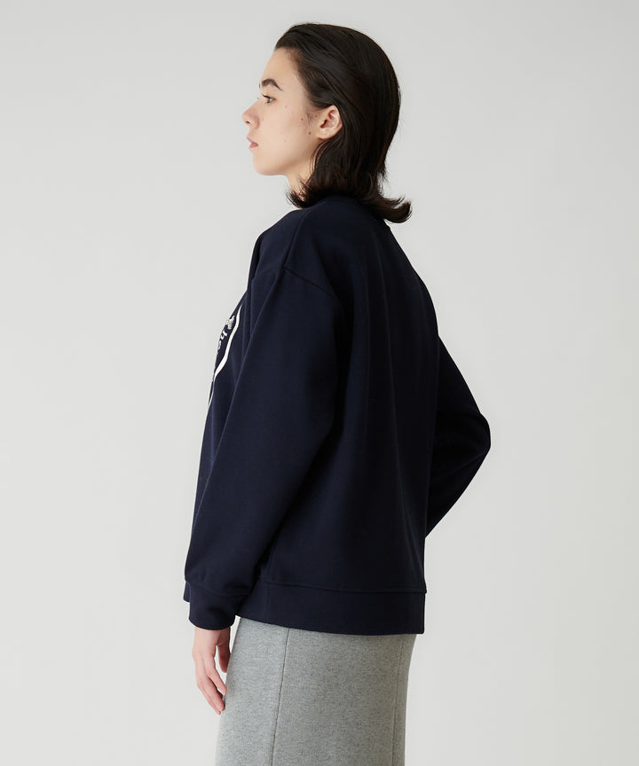 ボンバー裏毛 BIGハートモチーフスウェット