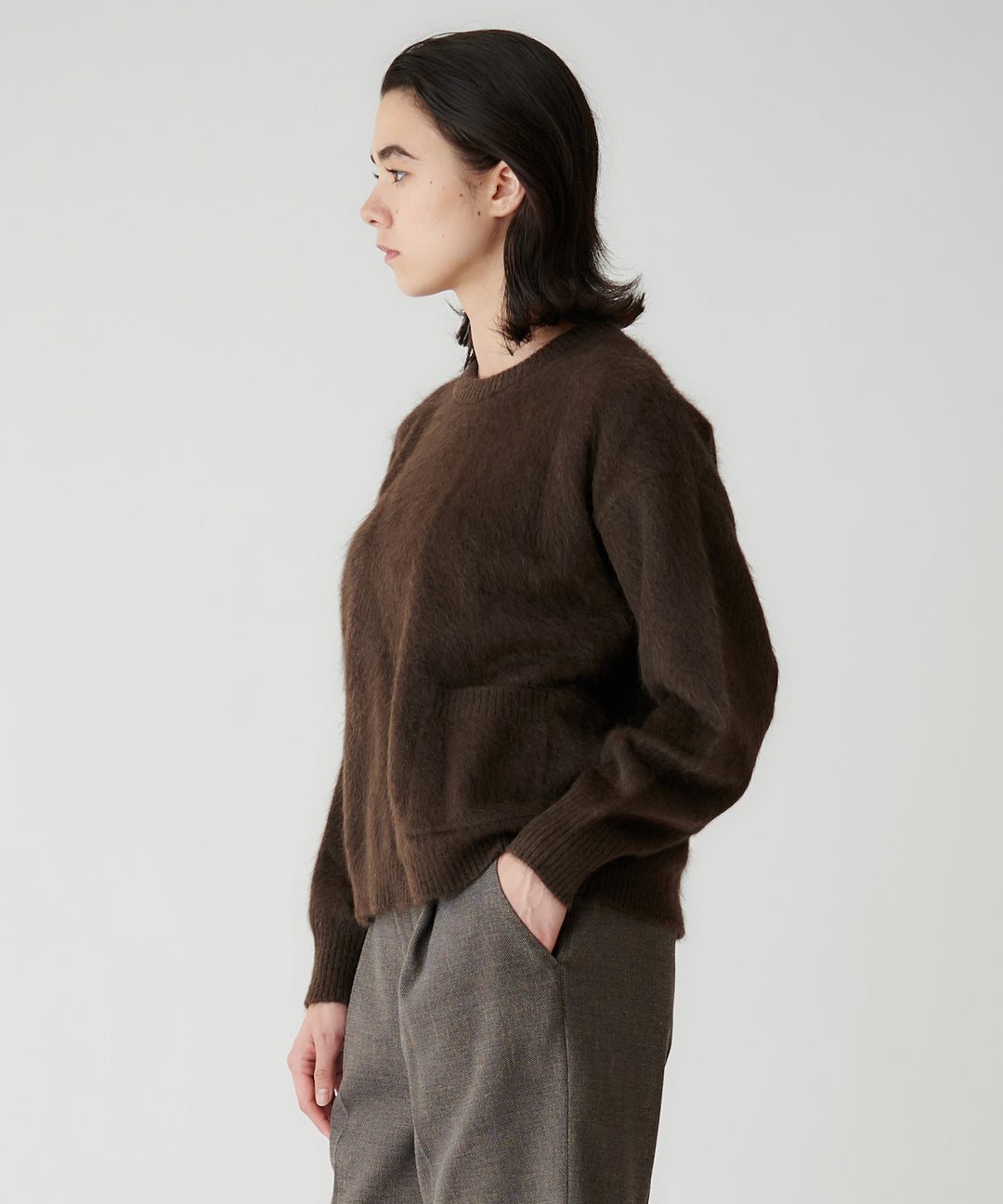 YAK混ポケットニット