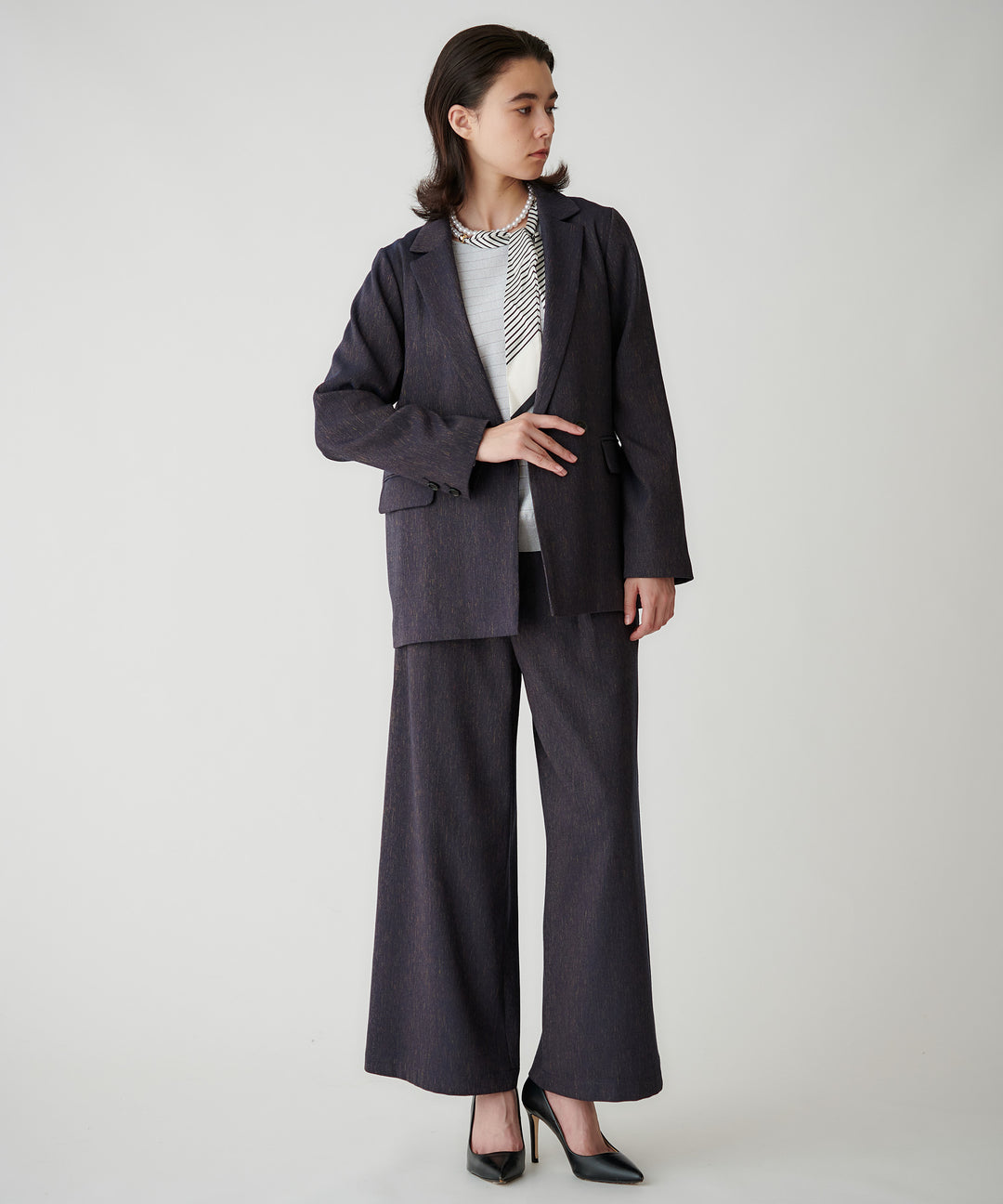 ミックスツイードオーバーサイズジャケット