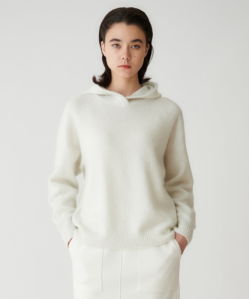 スパンコールモヘヤフード付きパーカー – FACE SANS FARD