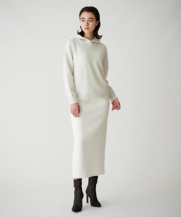 スパンコールモヘヤ フード付きパーカー