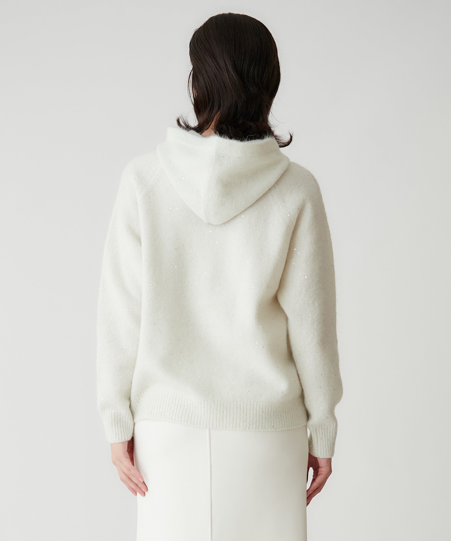 スパンコールモヘヤフード付きパーカー – FACE SANS FARD