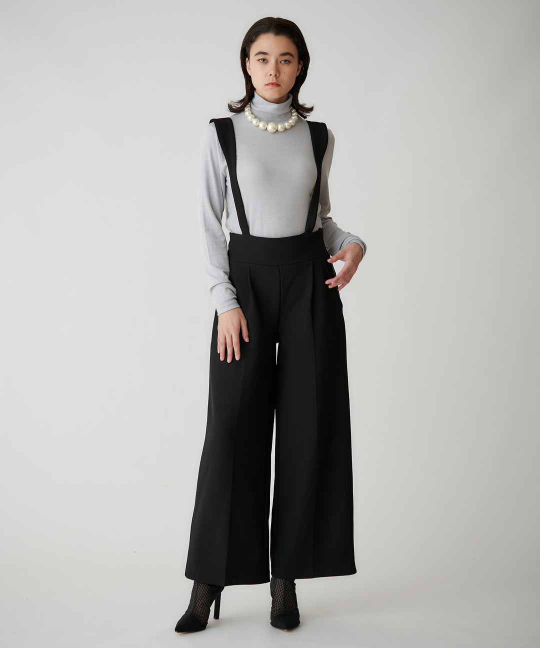 ウール混ベアテレコハイネックインナー