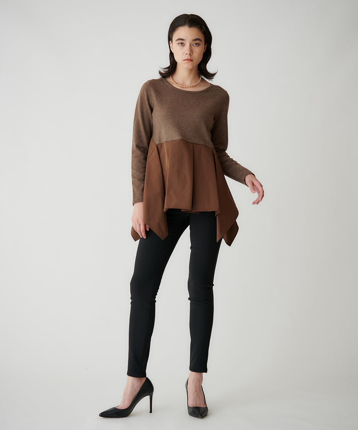 布帛ヘムドッキングトップス