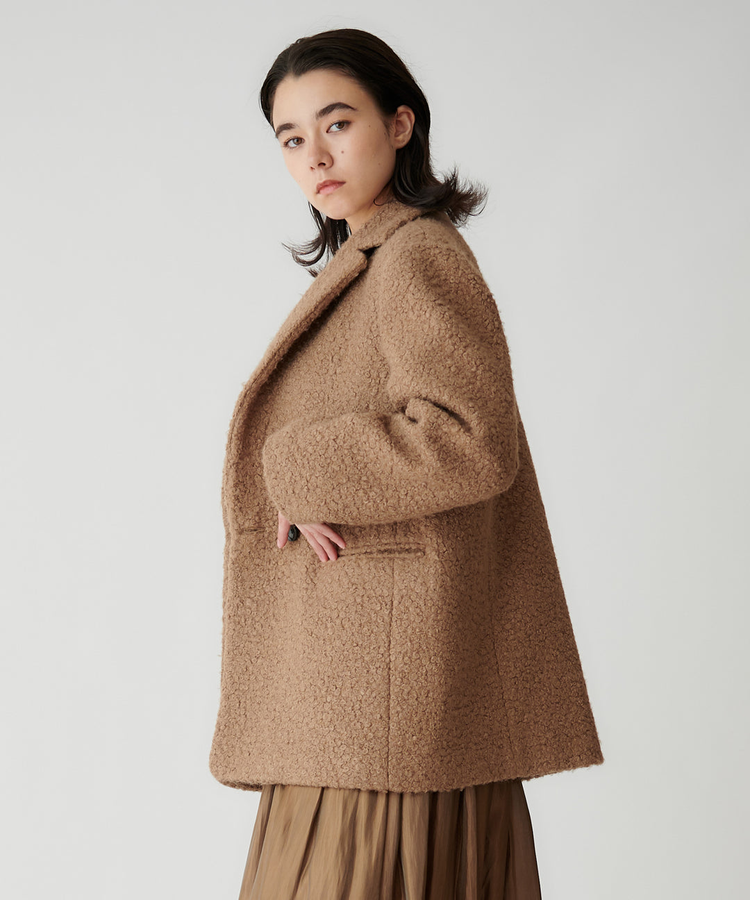 ループヤーンジャケットコート