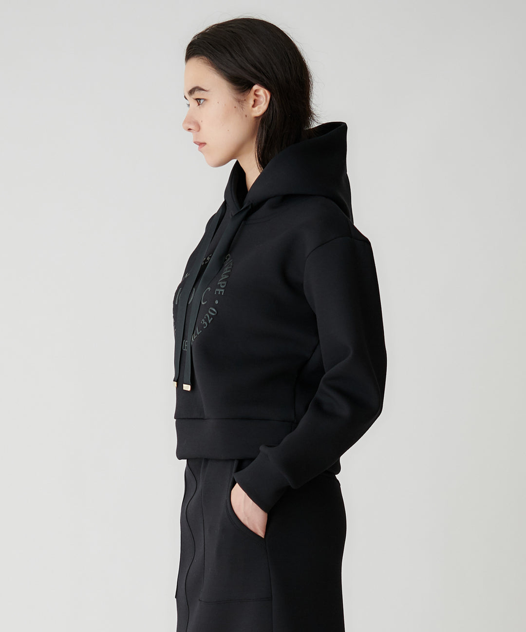 ラバープリントショートパーカー