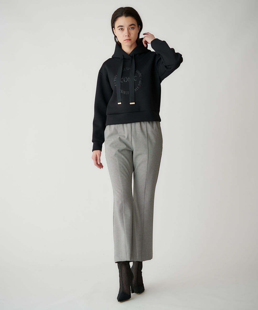 ラバープリントショートパーカー