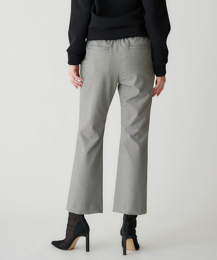 裏起毛クロップド丈フレアパンツ