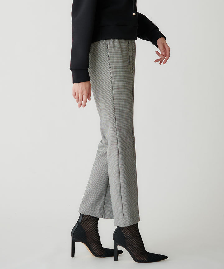 裏起毛クロップド丈フレアパンツ