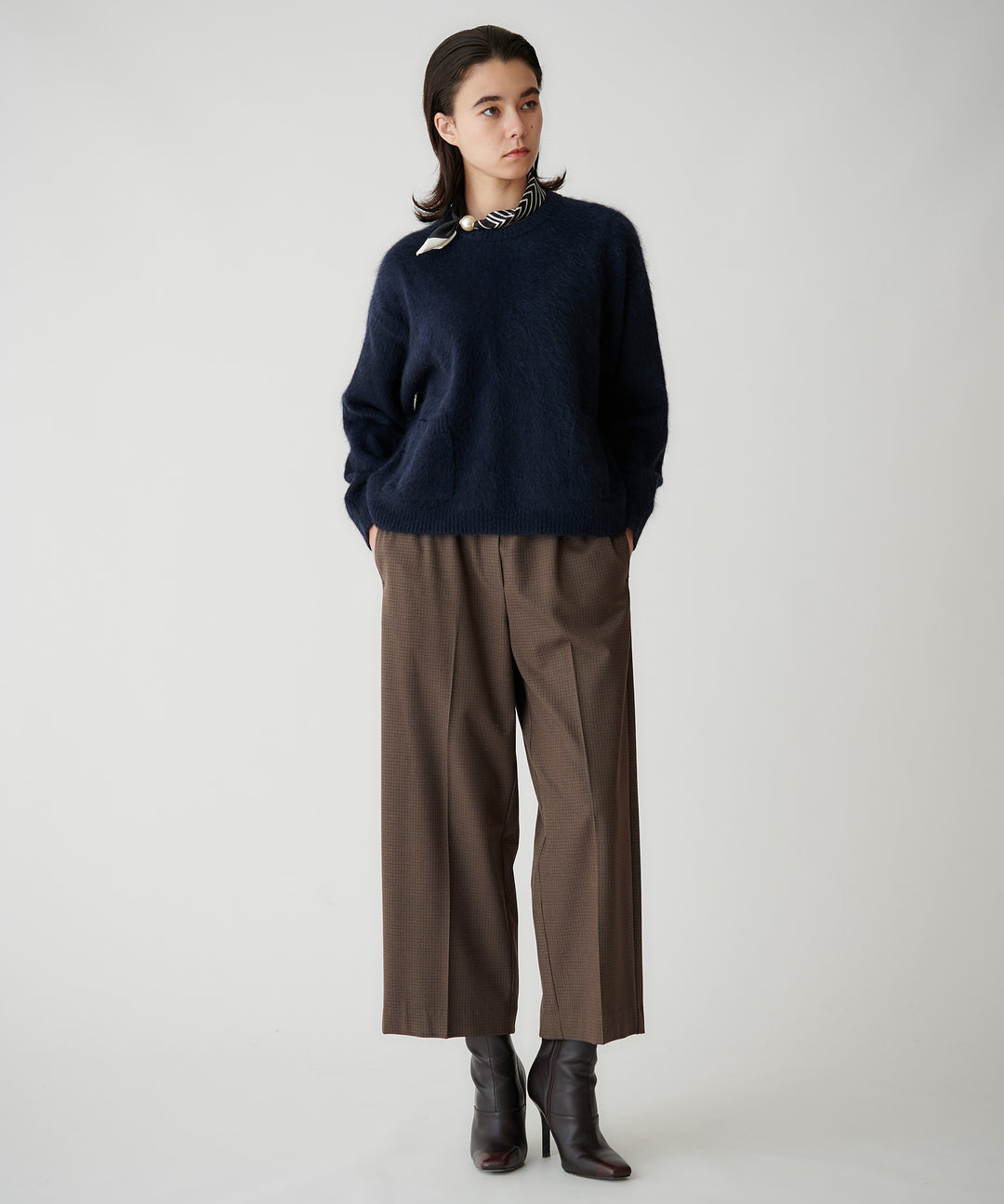 YAK混ポケットニット