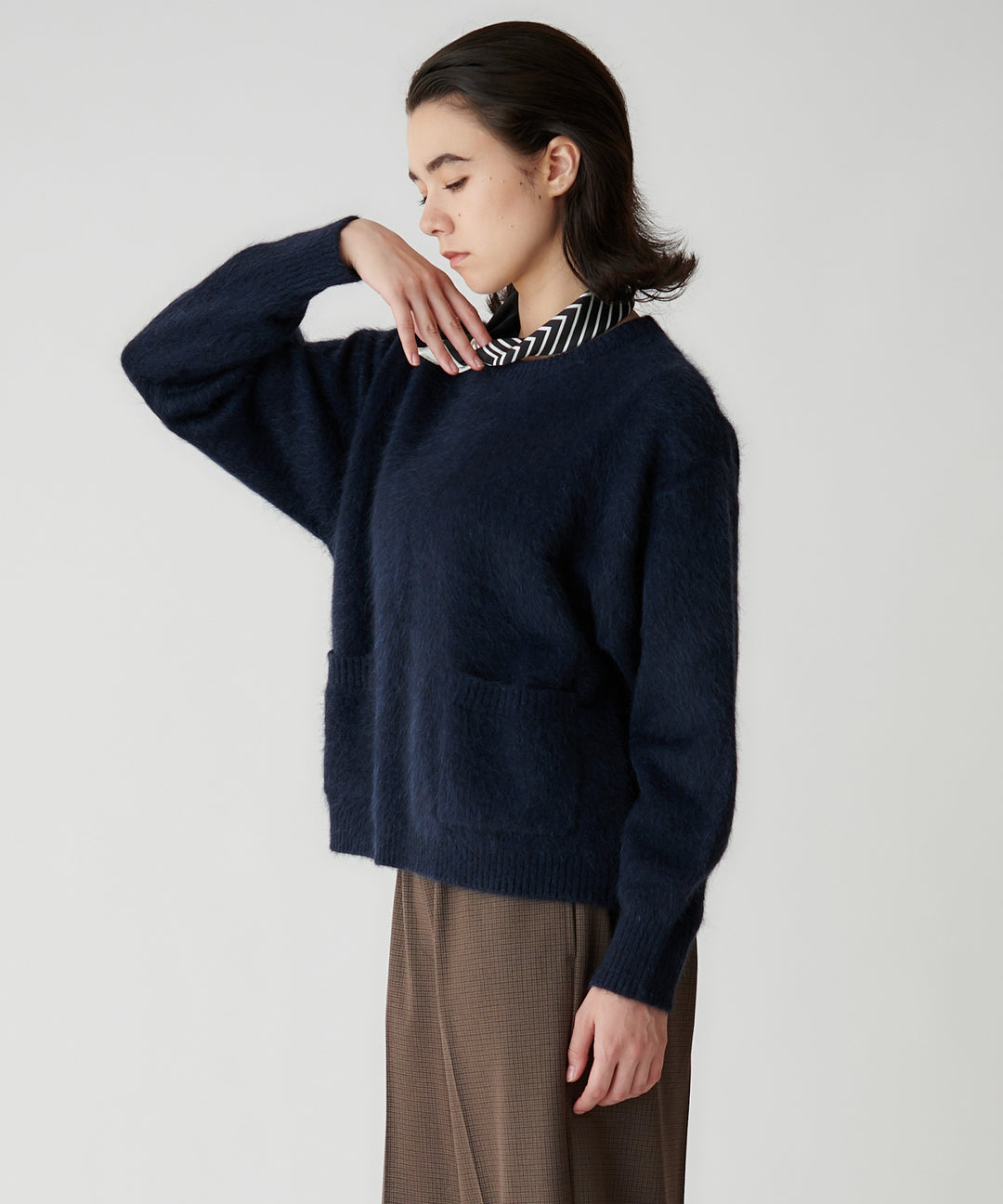 YAK混ポケットニット