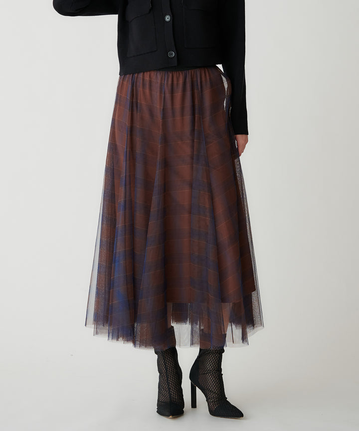 モデル H：172cm / 38 / ネイビー×ブラウン