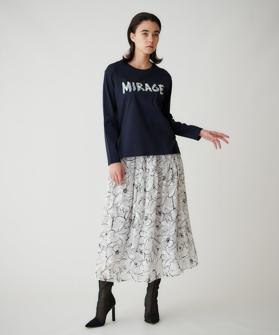 MIRAGEロゴプリントロンT