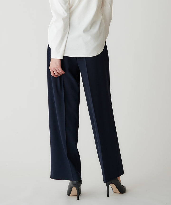 ウエストデザインワイドパンツ