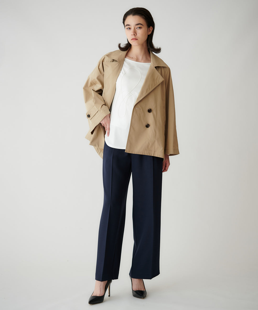 ボレロ風ショートトレンチジャケット