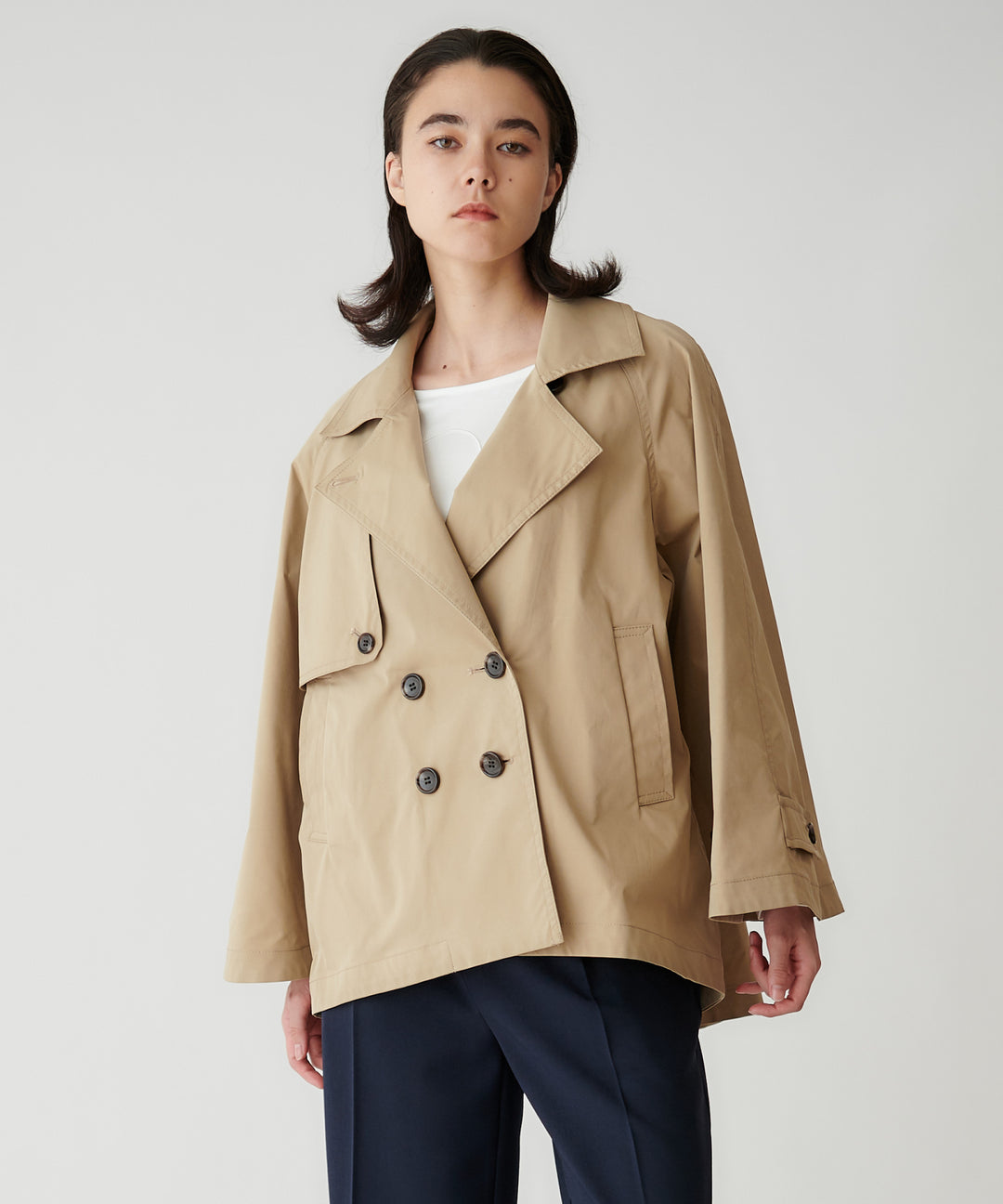 ボレロ風ショートトレンチジャケット