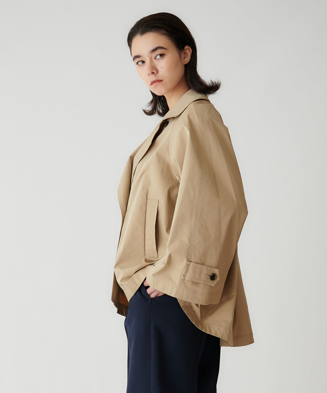 ボレロ風ショートトレンチジャケット