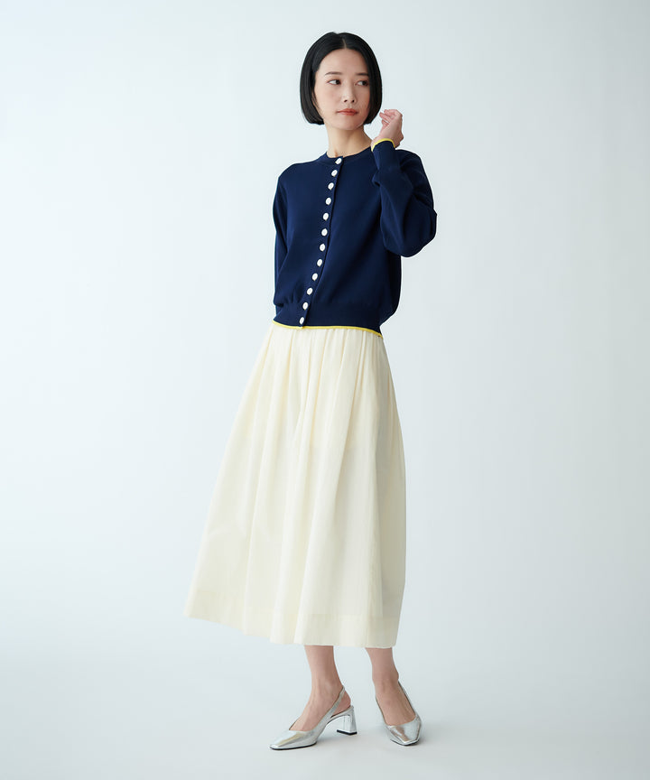 配色ニットカーディガン