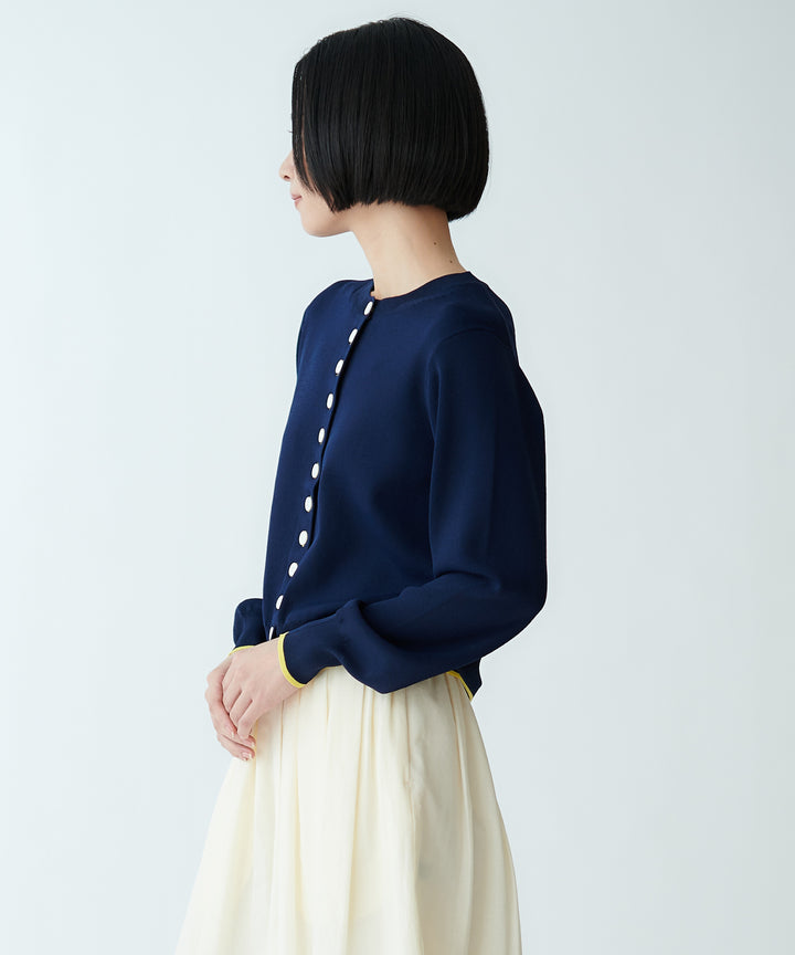 配色ニットカーディガン