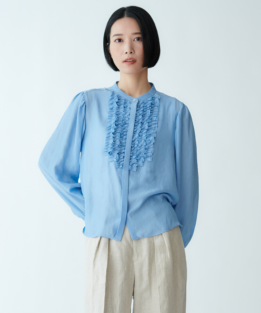 プリスティン waterfallブラウス フロントフリルブラウス – FACE SANS FARD