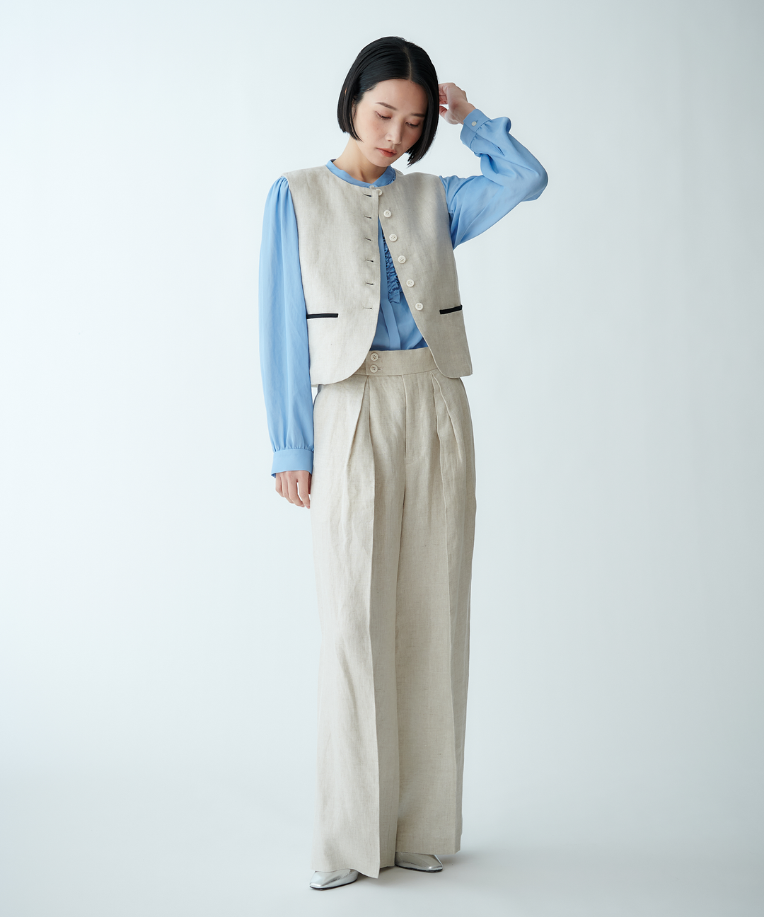 リネンコンパクトベスト