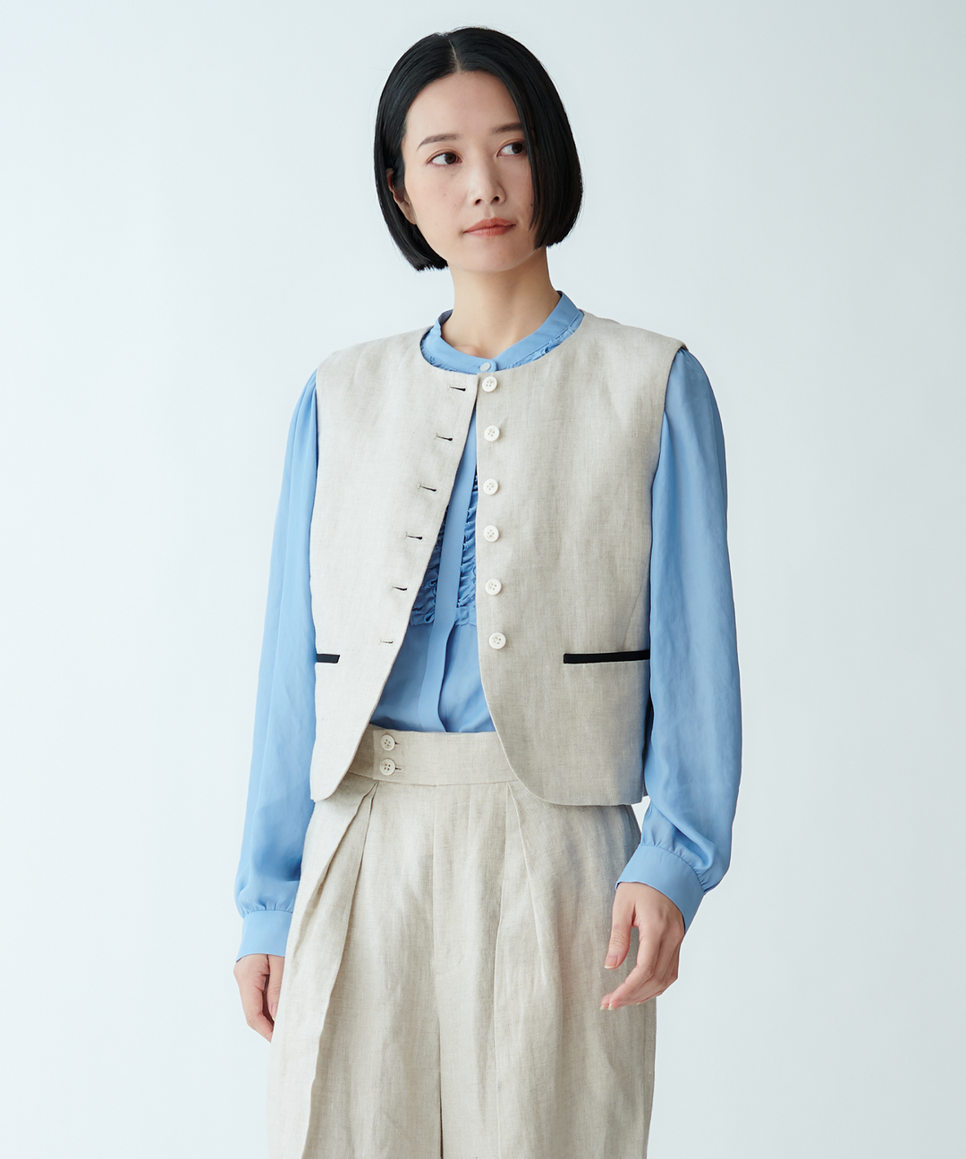 リネンコンパクトベスト