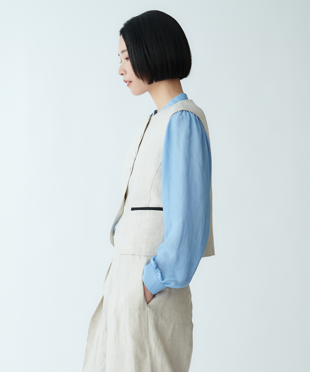 リネンコンパクトベスト