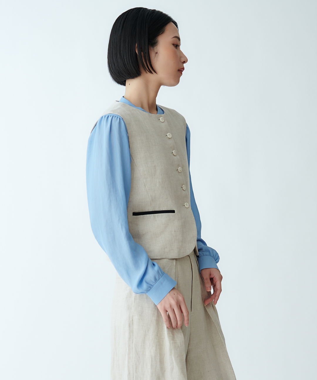 リネンコンパクトベスト