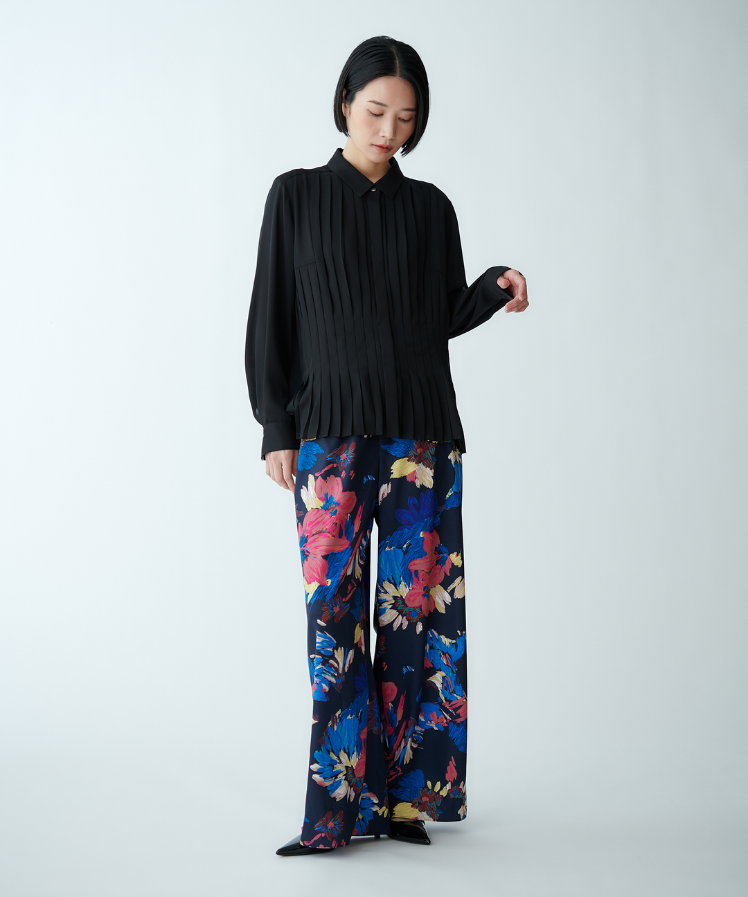 マルチカラープリントパンツ