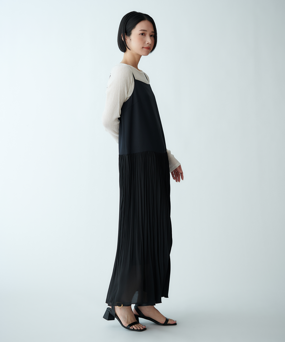 ジョーゼットシフォンキャミワンピース