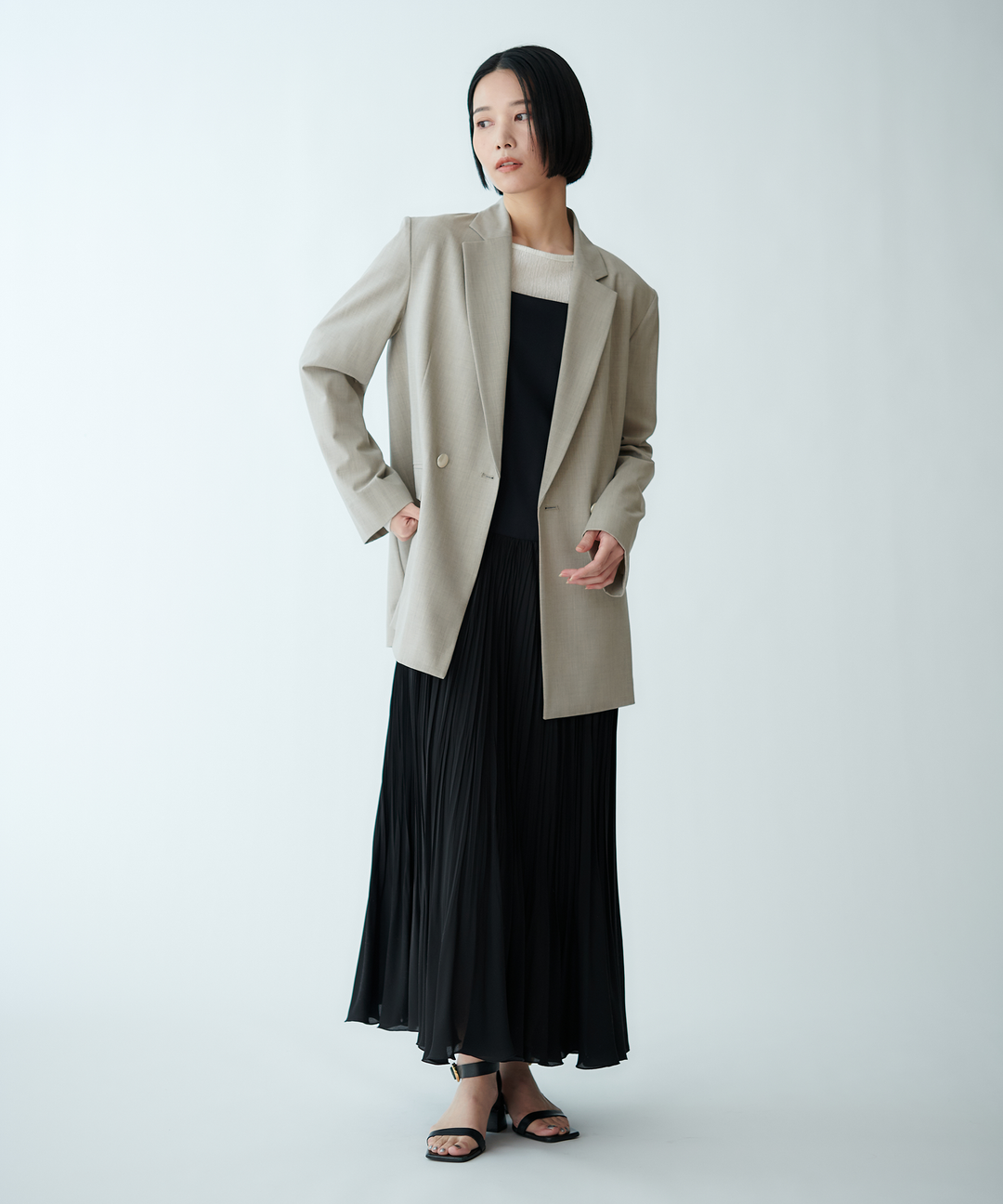 ジョーゼットシフォンキャミワンピース