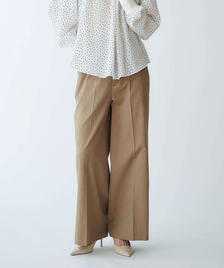 センタープレスワイドパンツ