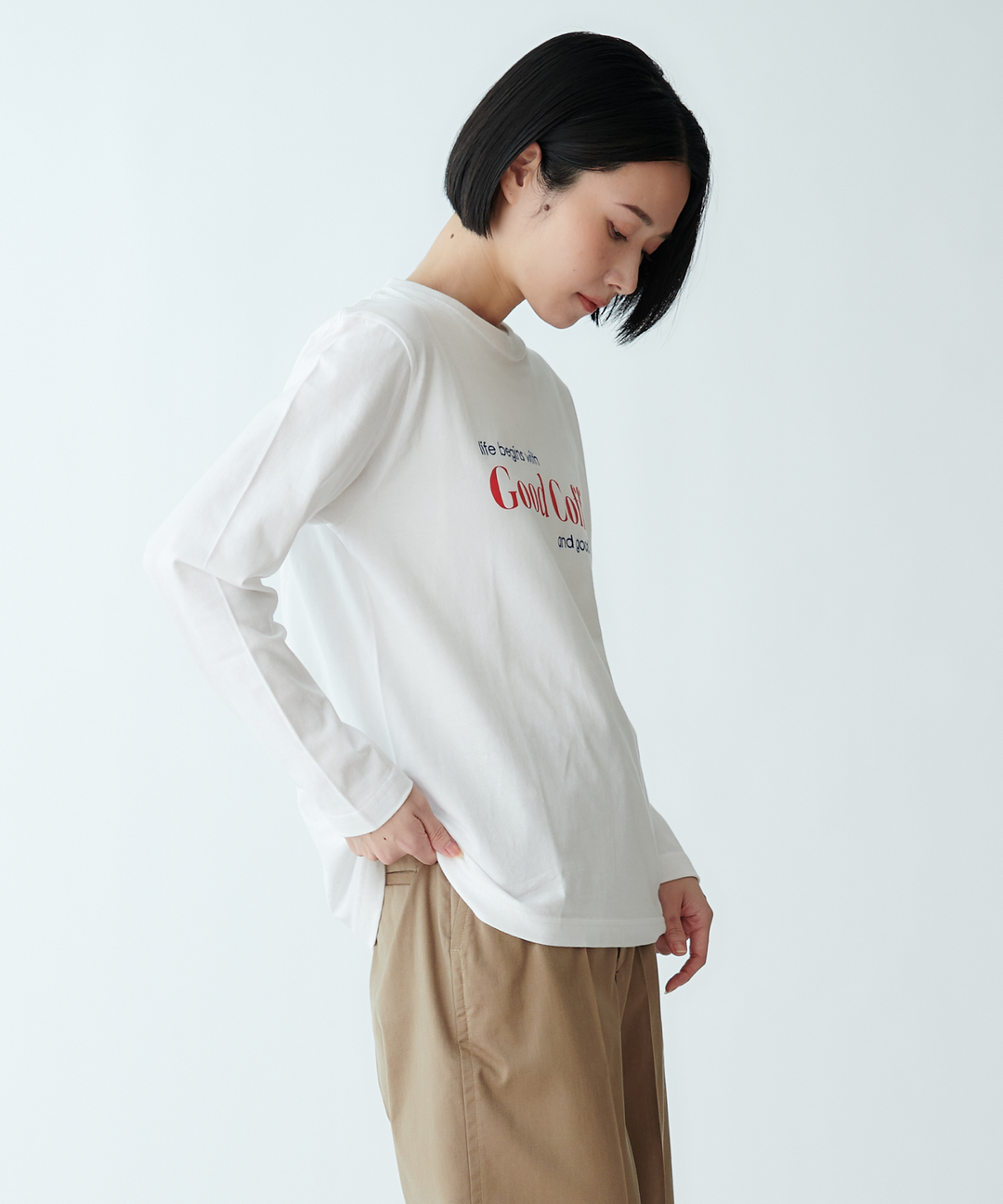 ベーシックロゴプリントロンT