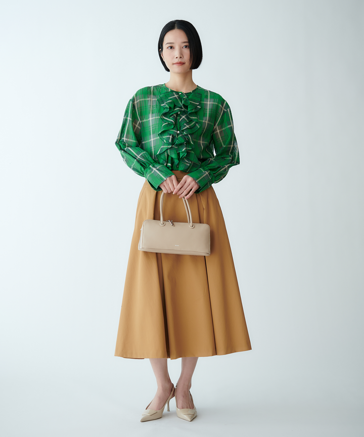 マドラスチェックフリルブラウス