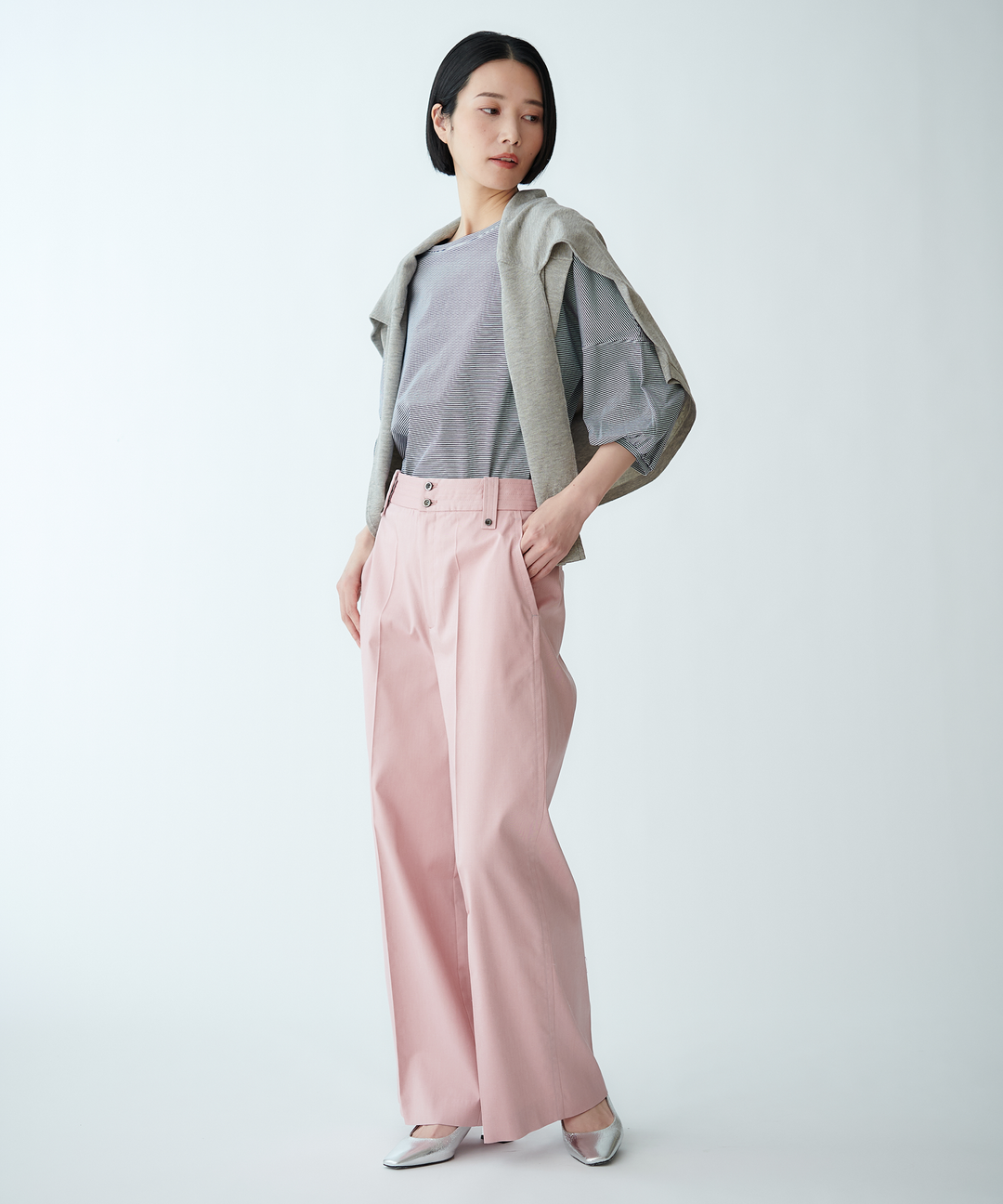 シャツテールニット