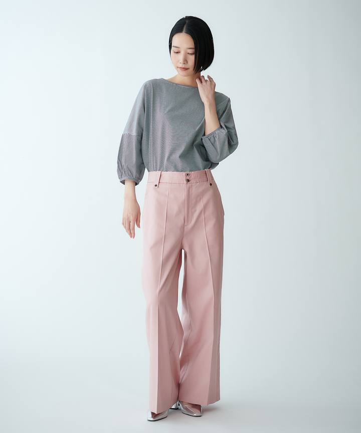 センタープレスワイドパンツ