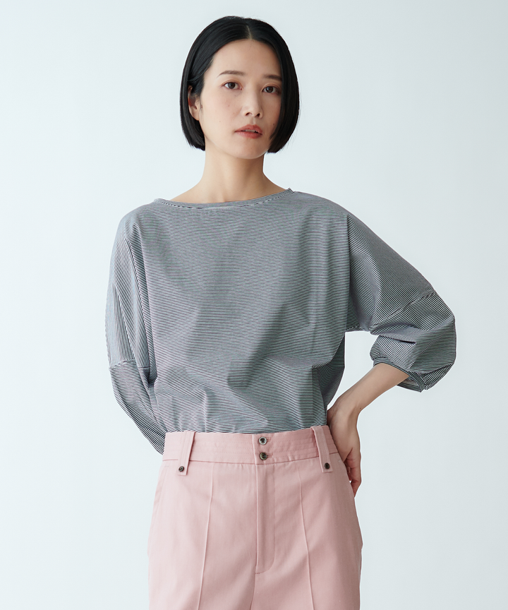 モデル H：165cm / 38 / グレー×ブラック