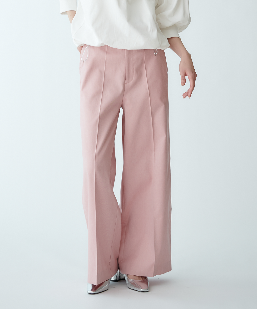 センタープレスワイドパンツ