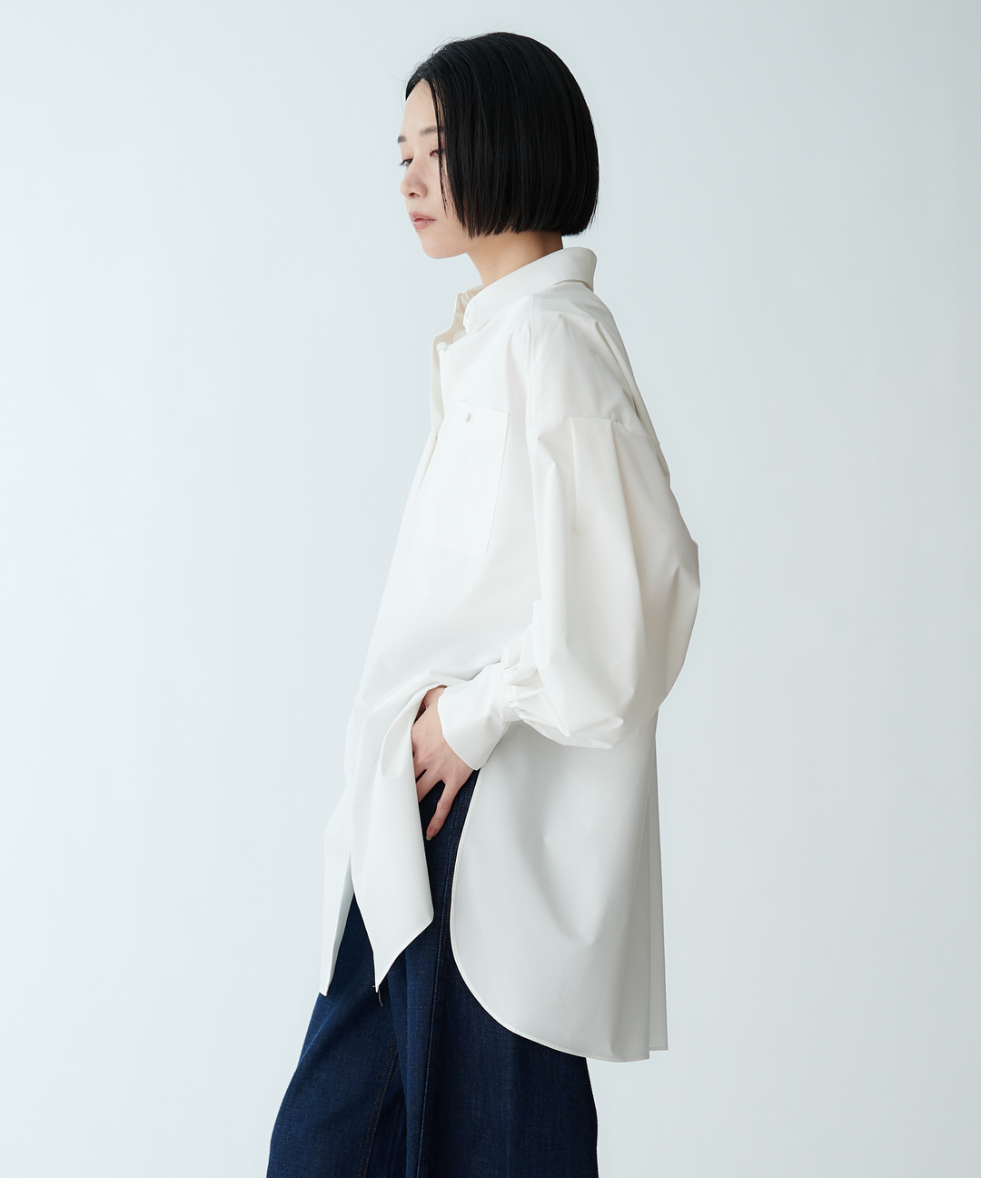 ボリュームスリーブチュニックシャツ