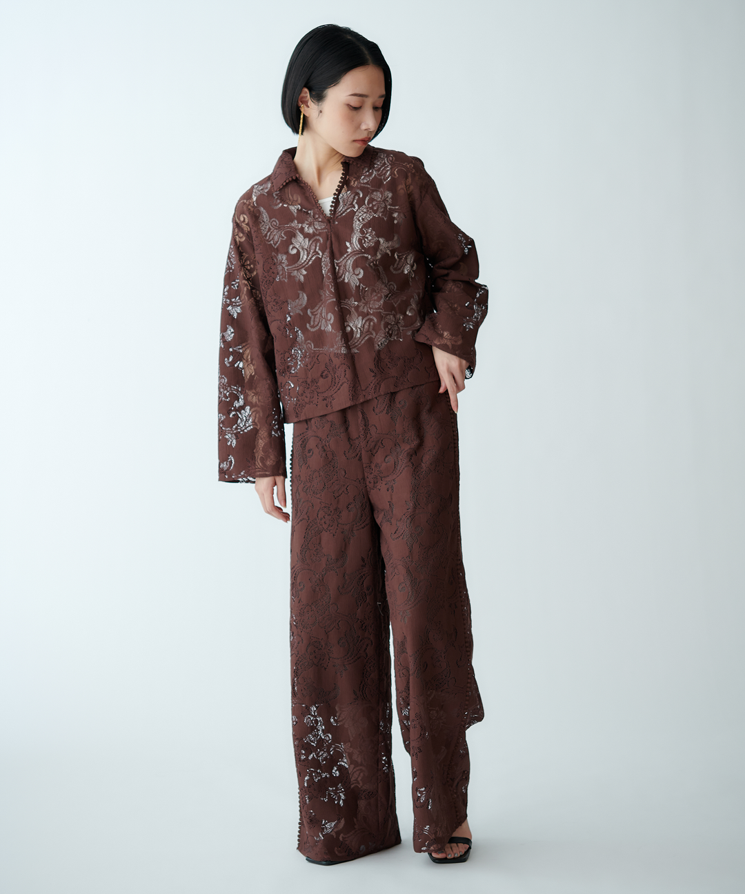 レースシャツブラウス