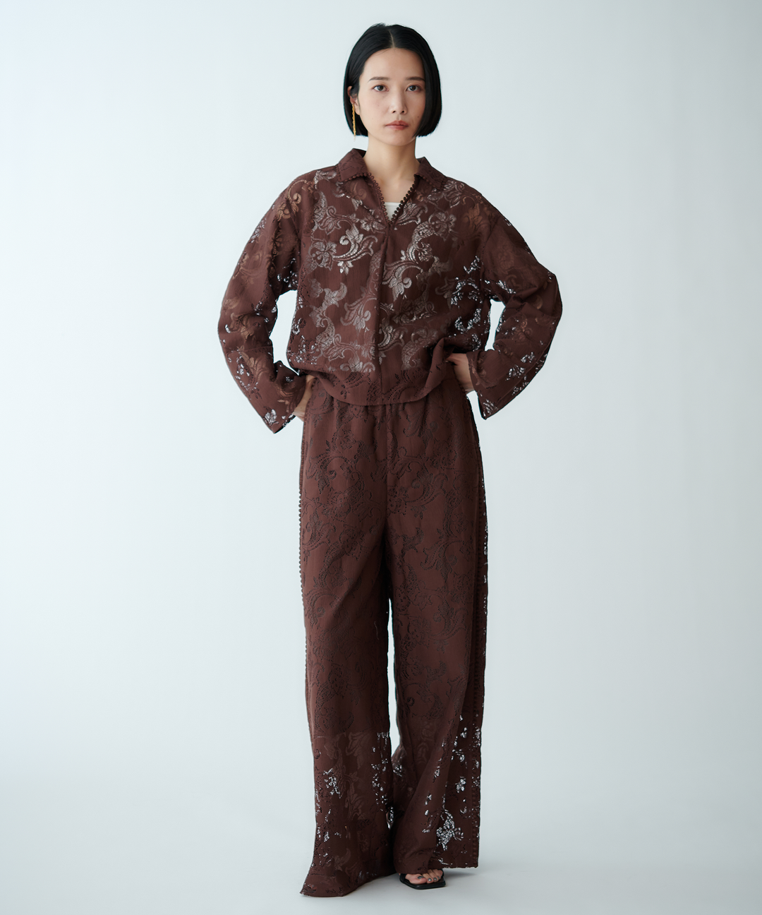 レースシャツブラウス