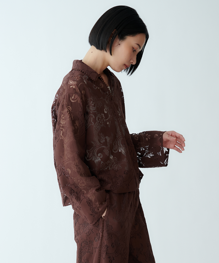 レースシャツブラウス