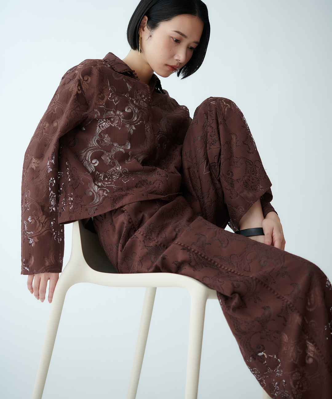 レースシャツブラウス