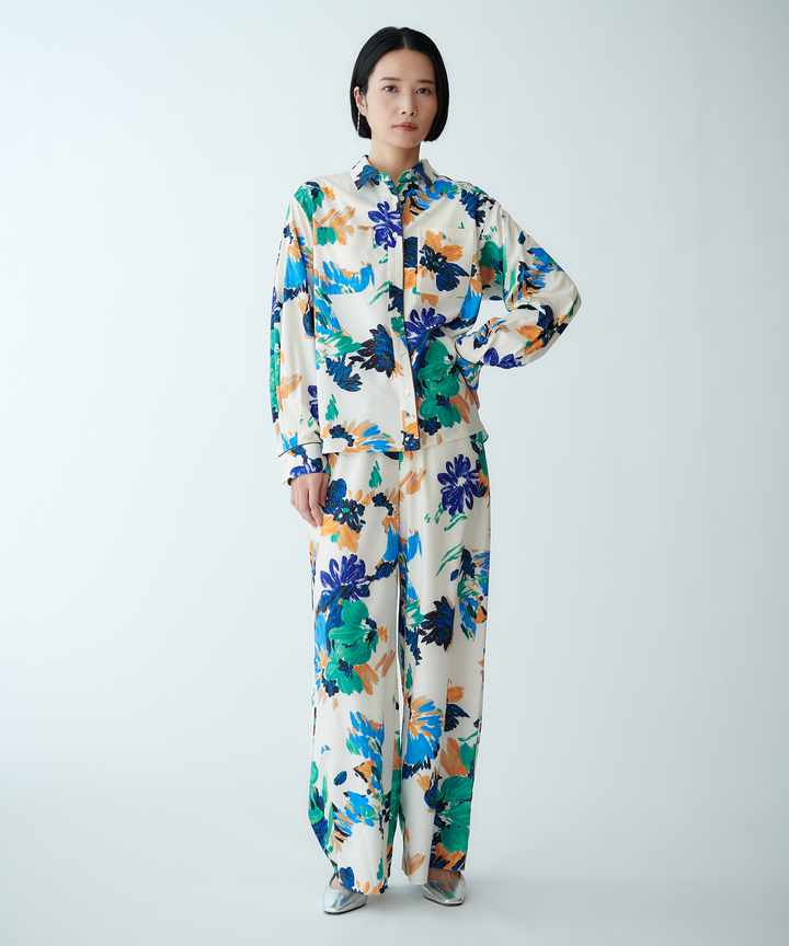 マルチカラープリントパンツ