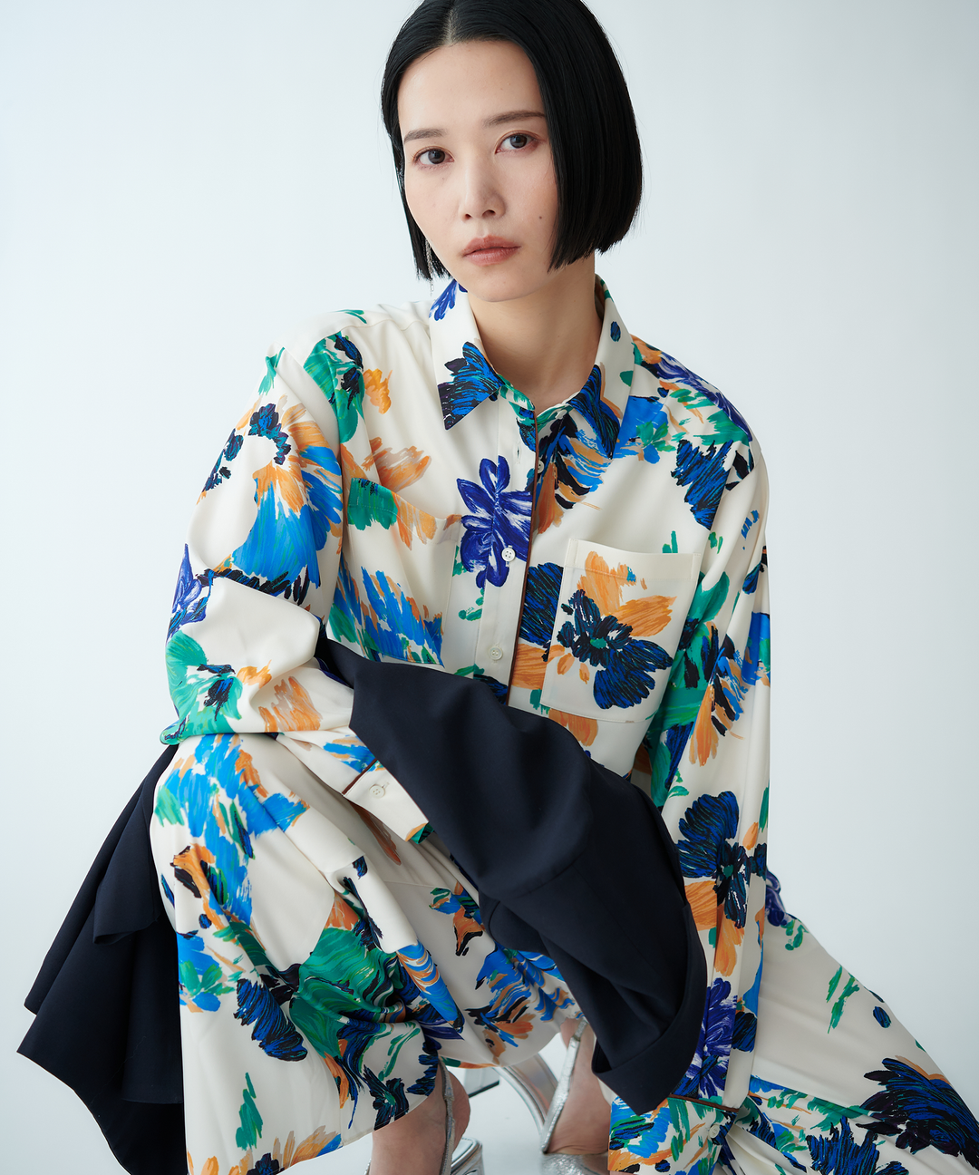 モデル H：165cm / 38 / ブルーグリーン系