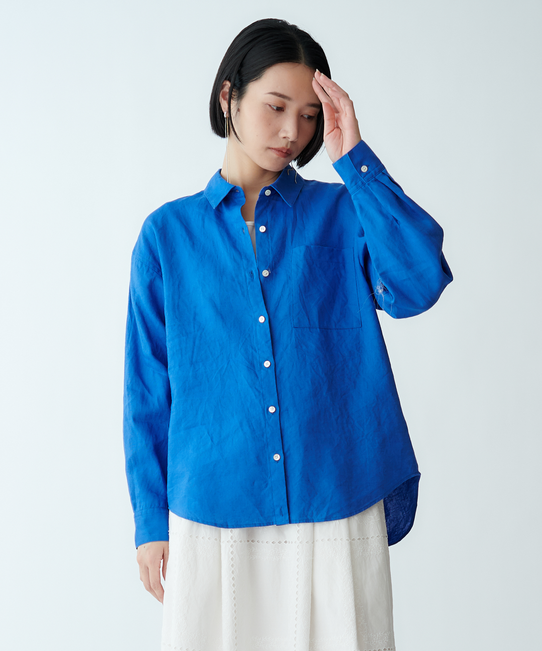 リネンシャツブラウス