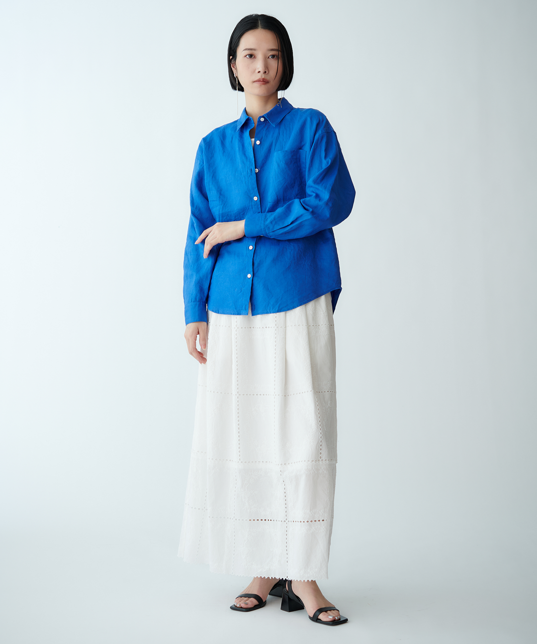 リネンシャツブラウス