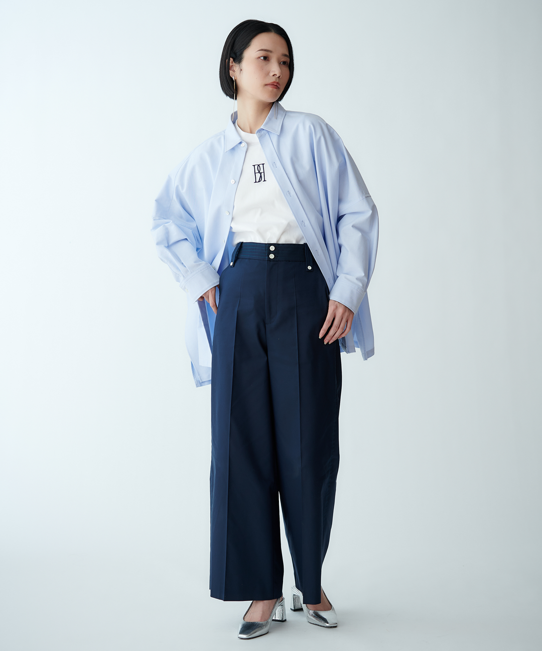 オーバーサイズポンチョシャツ